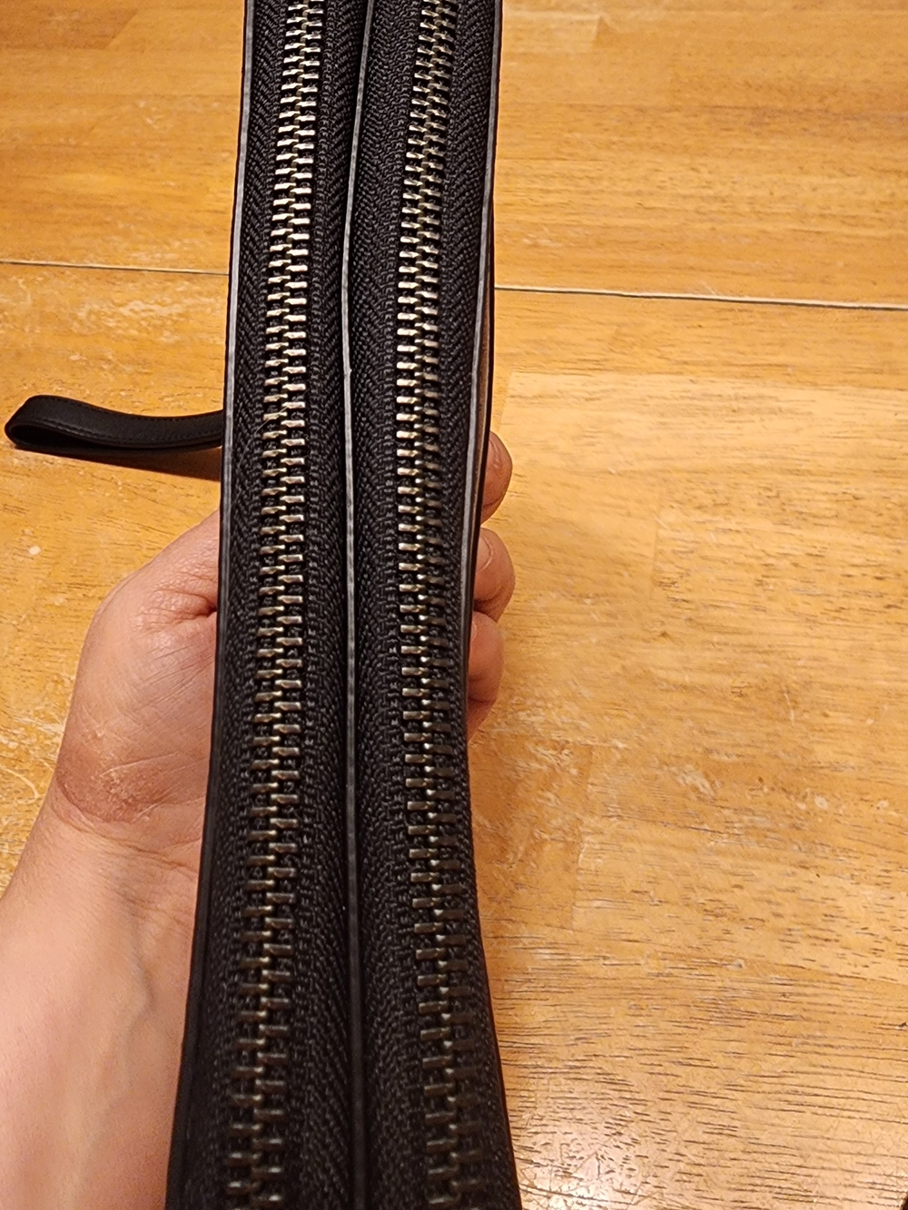 Coach Double Zip Travel Organizer Wallet Black Embossed Leather - Picture 8 of 16